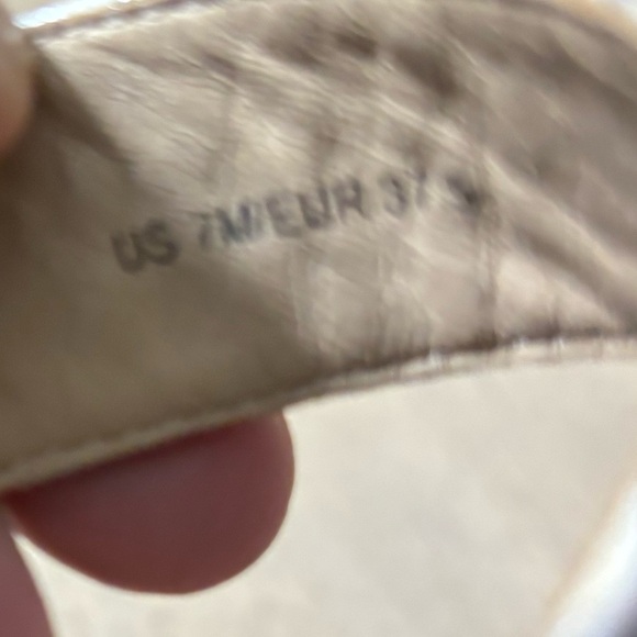 Via Spiga Women's Snakeskin Wedge Heel Sandals - Beige and Gray 7M - Picture 5 of 8